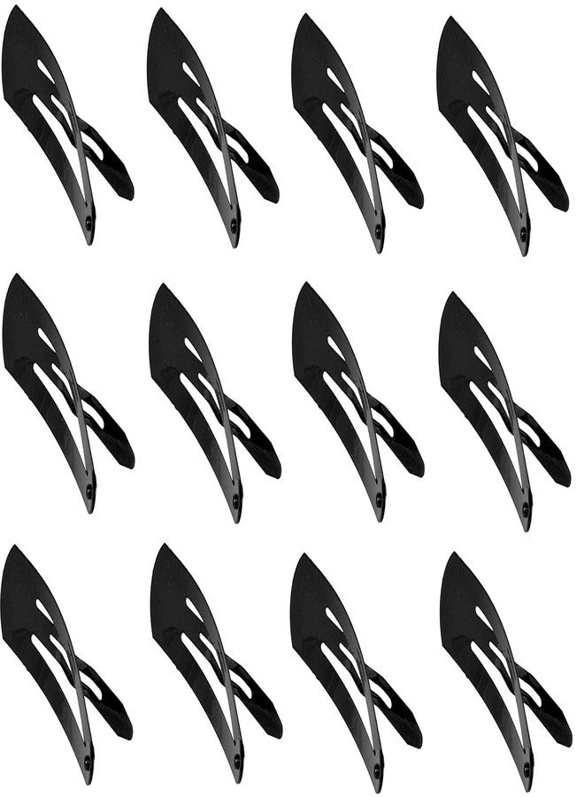 Evrysdi Metal Snap Hair Clips No Slip Hair Barrettes Long Hair Side Clip for Girls Women Hair Accessories Black_Color (6 Pair of Set) - Image 4