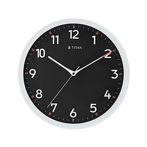 Titan Contemporary Wall Clock with Silent Sweep Technology - 30 cm x 30 cm (Medium) - Image 1