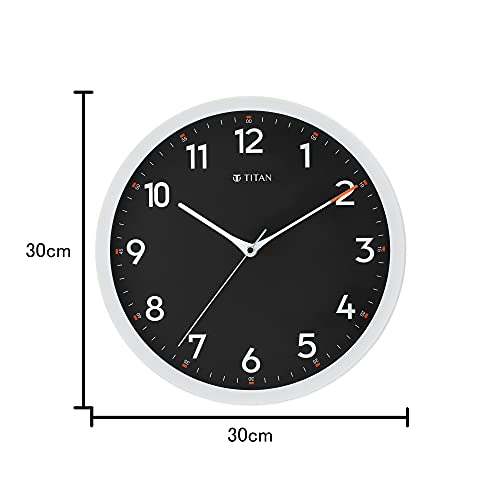 Titan Contemporary Wall Clock with Silent Sweep Technology - 30 cm x 30 cm (Medium) - Image 5
