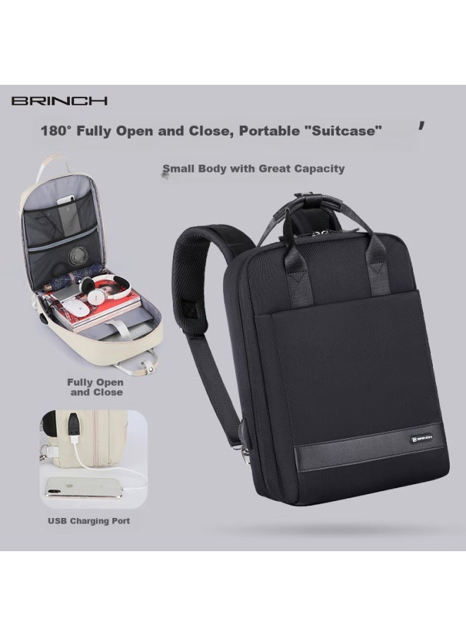 Brinch Laptop Backpack For Men And Women, 13/14 Inch Large Capacity, Suitable For Xiaomi Huawei, Travel Business Trip Backpack - Image 1
