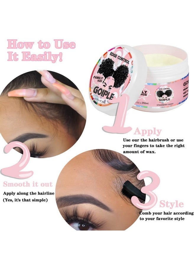 جويبل شمع Goiple للتحكم في الحواف للنساء، 8.25 أونصة، غير دهني، جل شعر لجميع أنواع الشعر، لا يتقشر، جل تثبيت قوي للغاية قائم على الماء - Image 4