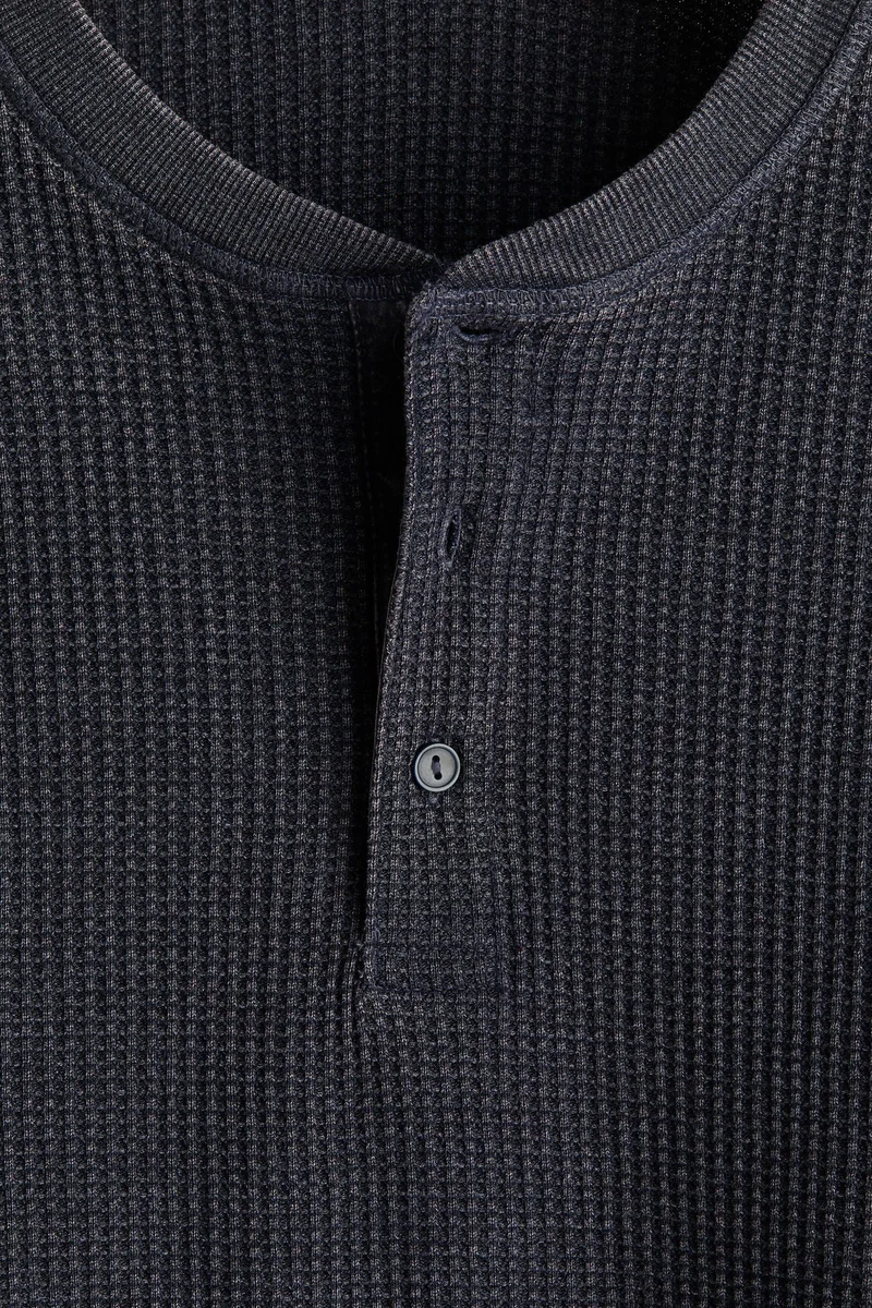 H&M Regular Fit Waffled henley top
