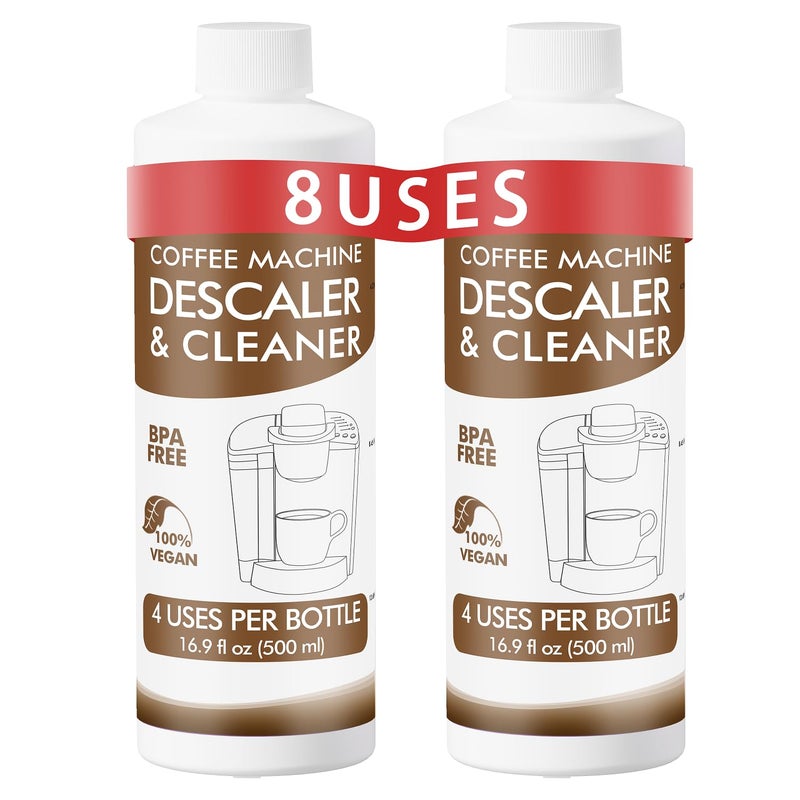 New England Stories 8 Uses Descaling Solution Compatible with Keurig Nespresso Breville Delonghi Jura Ninja 338oz Coffee Machine Descaler Espresso Coffee Maker Cleaner Coffee Pot Limescale Remover