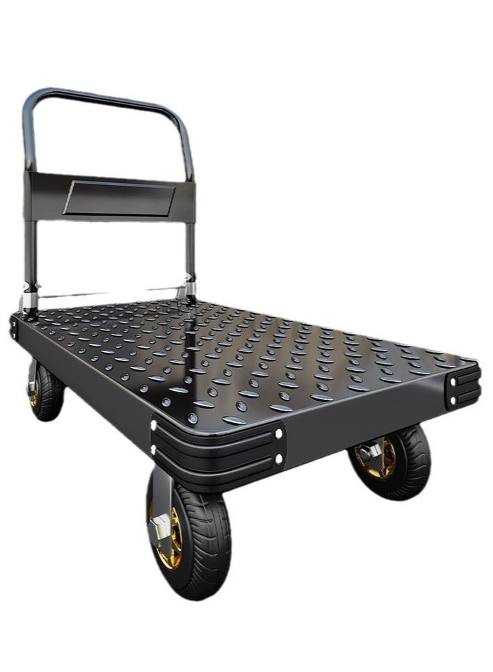 Generic Trolley,Foldable Portable Multifunction Folding Shopping Cart,Flatbed,Small Car Heavy Steel Handcart  - Image 1