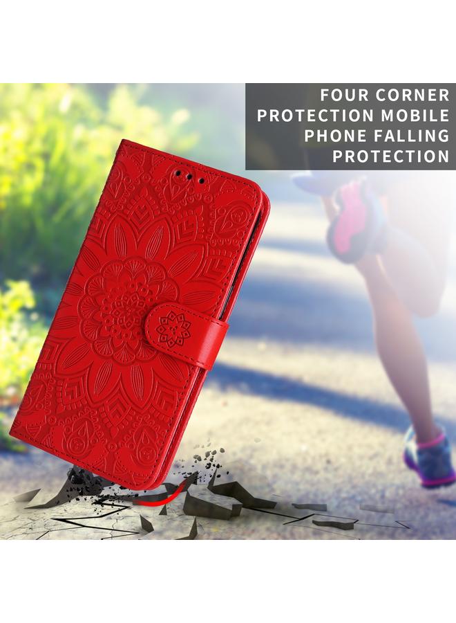 S-TOP Case For iPhone XS Max Embossed Sunflower Leather Phone Case - Image 5