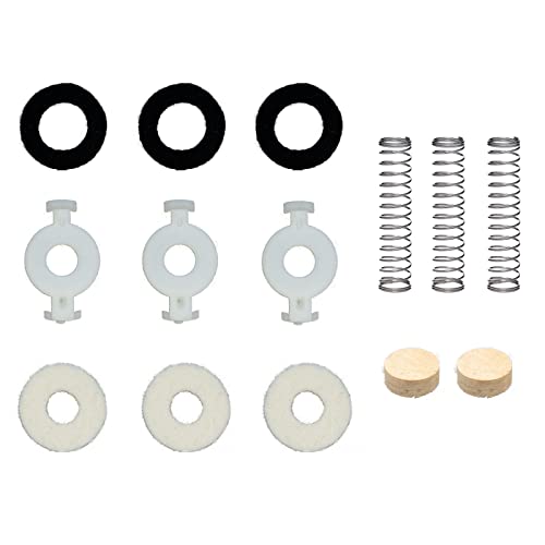 Cheerock 14Pcs Trumpet Valve Repair Kit with Spring Felt Washers Cork Pad Trumpet Valve Replacement Parts - Image 1