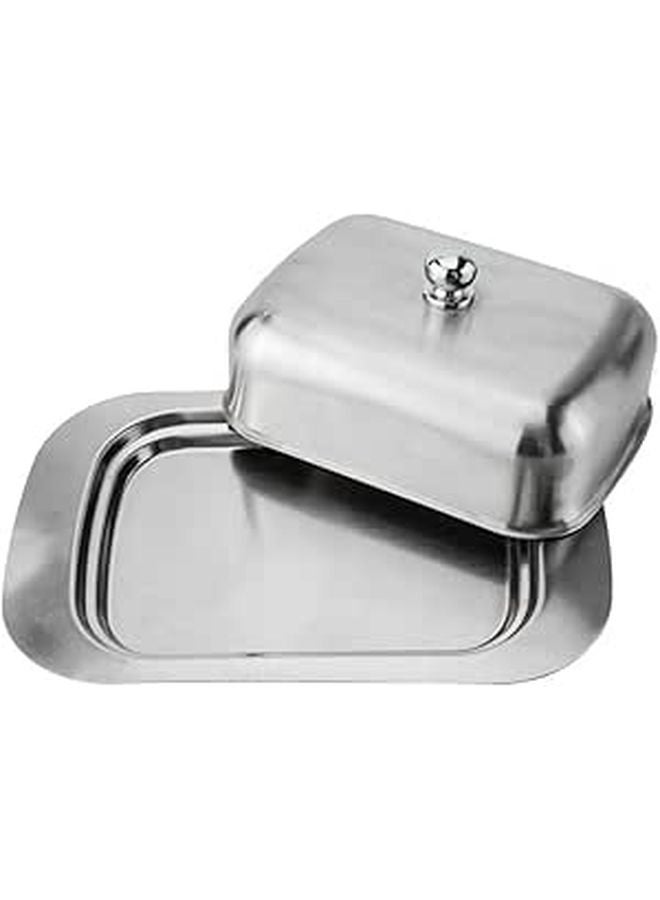Stainless Steel Butter Dish with Lid Kitchen Butter Holder for Countertop and Refrigerator Storage - Image 1