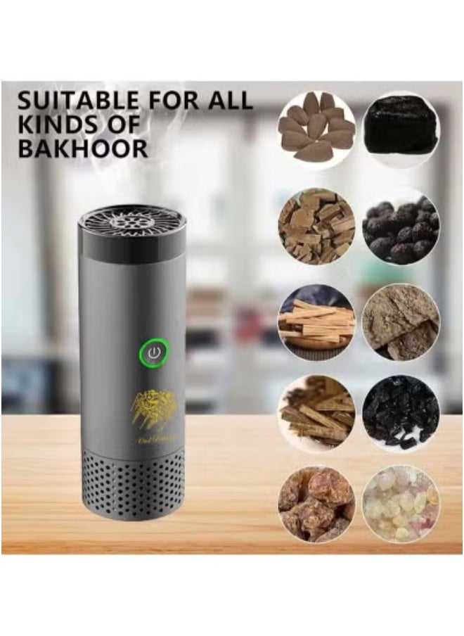 New USB Rechargeable Electric Incense Burner with Comb Design – Portable Bakhoor Evaporator for Fragrance | Wireless Aromatherapy Diffuser for Home, Car & Travel | Safe Smokeless Burning | Stylish & Compact Rechargeable Oud Burner