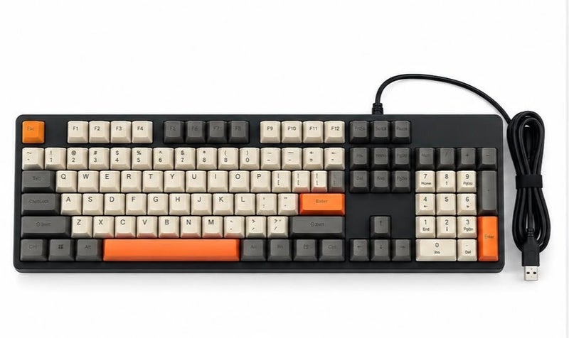 Acer Mechanical Gaming Keyboard, OKW214, 100 Keys, RGB Backlit, Red Switches, Anti-Ghosting, Wired USB, English Layout, Black - Image 2