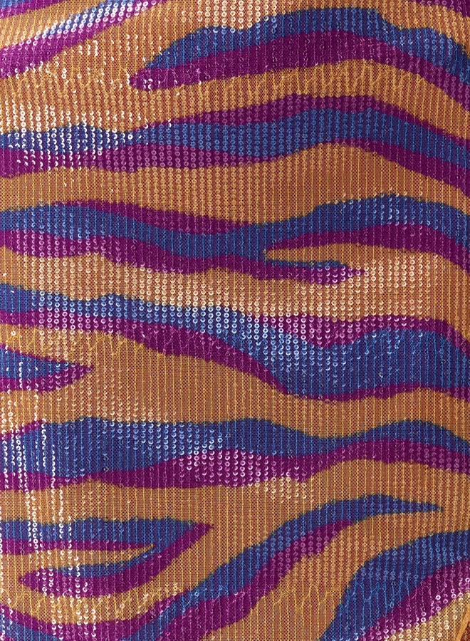 trendyol Multicolored Patterned, Fitted, Lined, Shiny Sequined Knitted Sequin Skirt  - Image 5