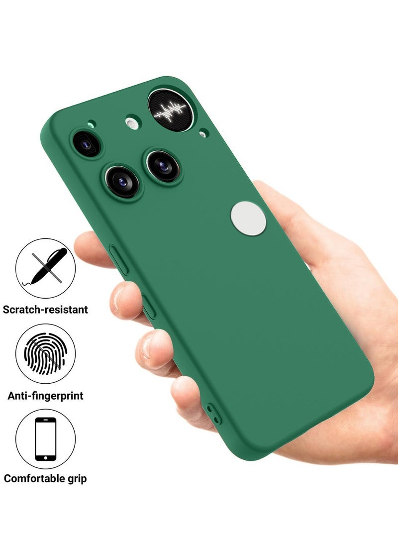 دبليو تيك غطاء سيليكون ناعم لهاتف Nothing Phone (3) 5G 2025 (MCRPSN) - أخضر داكن - Image 2