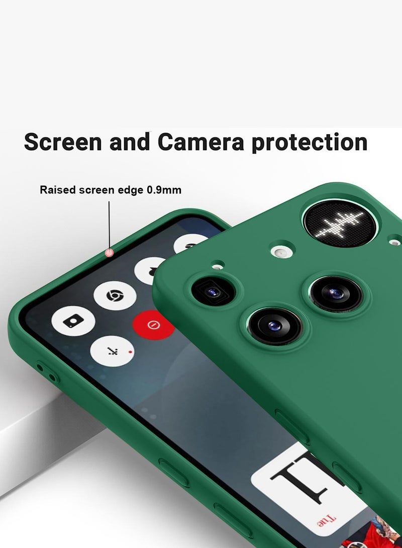 دبليو تيك غطاء سيليكون ناعم لهاتف Nothing Phone (3) 5G 2025 (MCRPSN) - أخضر داكن - Image 4