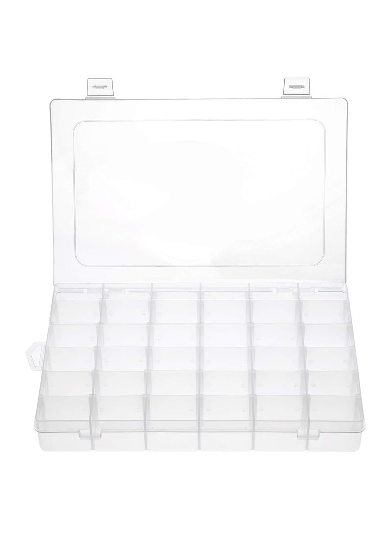 Gospire Gospire 36 Grids Clear Plastic Jewelry Box Organizer Storage Container with Removable Dividers by Gospire 