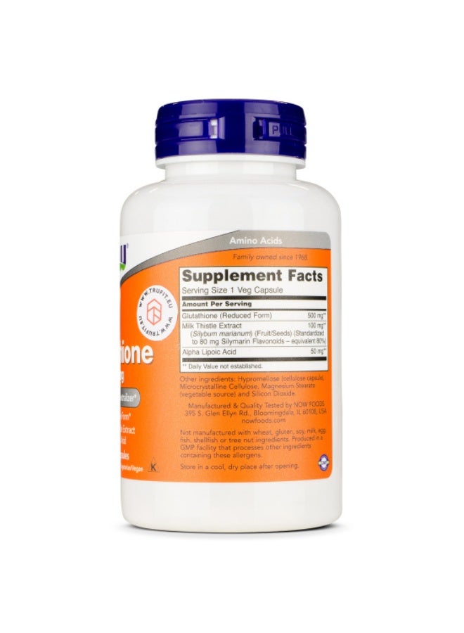 now Glutathione 500mg 60 Capsule - Image 2