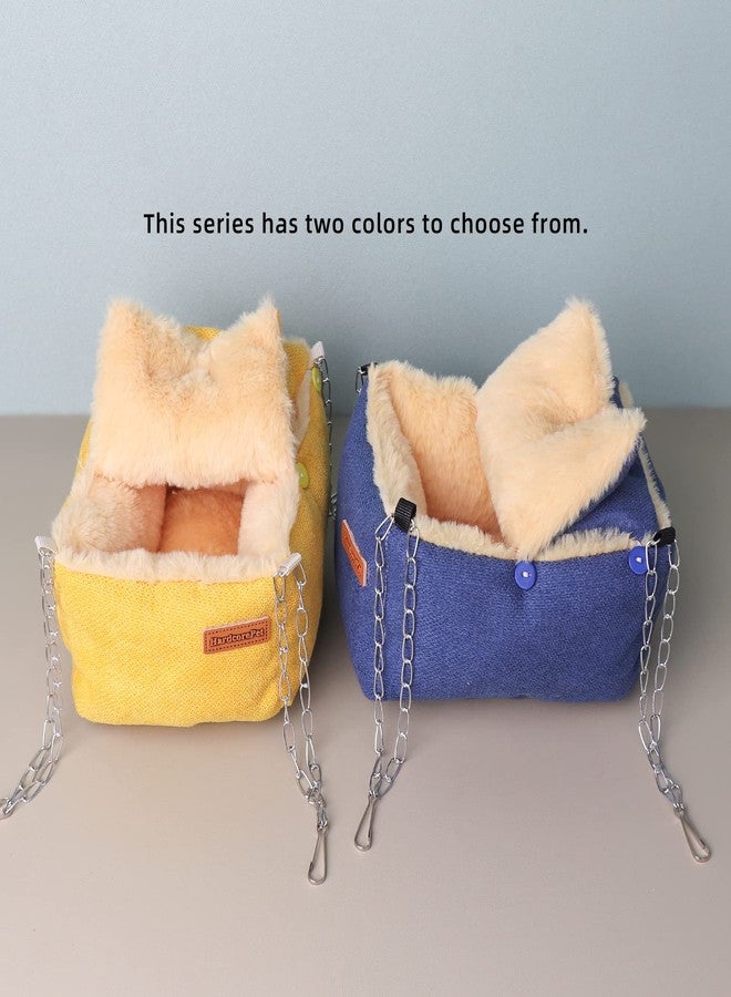 HardcorePet Hamster Hammock, Rat Toys and Accessories for Cage Dwarf Hamsters House Pet Beds, Small Pet Hammock Syrian Hideout, Fancy Rat Stuff Cage Accessories for Gerbils and Chipmunks (Blue) - Image 5