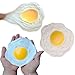 Cooplay 3pcs Fake Pan Fried Eggs Funny Realistic Artificial Funny Novelty Squeeze Tricky Prank Props Gags Joke Toys Stress Relief Anxiety for Adult Halloween Christmas Party - Image 2