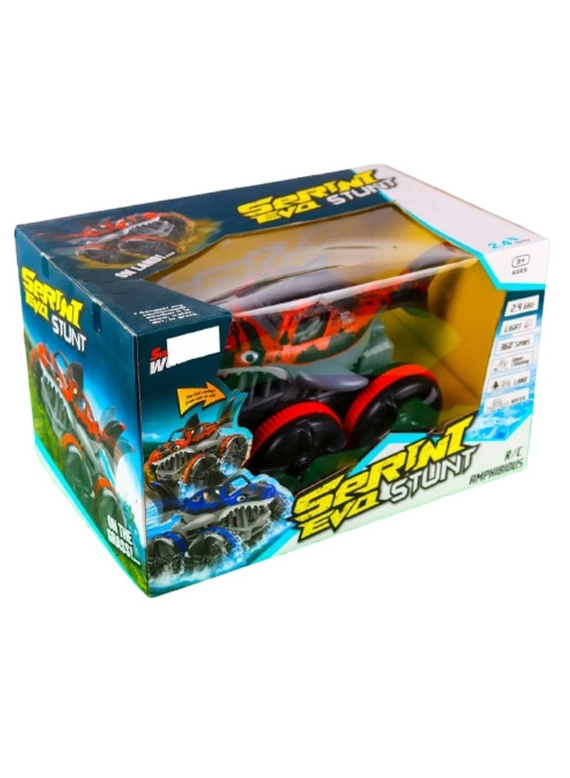 Amphibious Sprint Evo Stunt Shark Car With Remote Control - 989-222 - Image 1