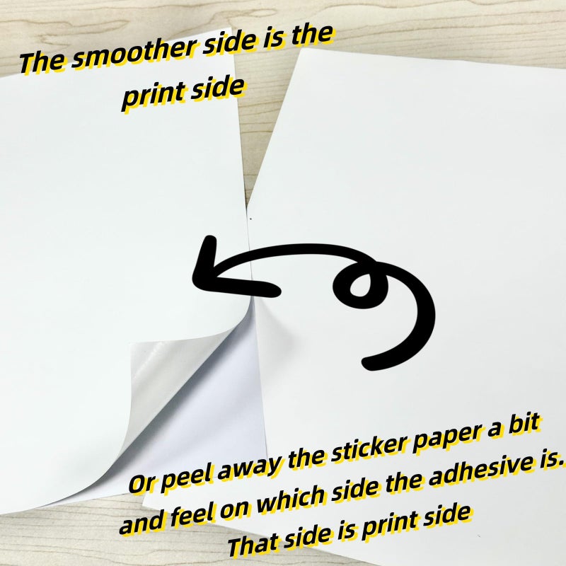 Uinkit Printable Premium Vinyl Sticker for Inkjet Printer 11x17 inch 10Sheets Matte White Sticker Paper Waterproof Adhesive Vivid Colors - Image 3