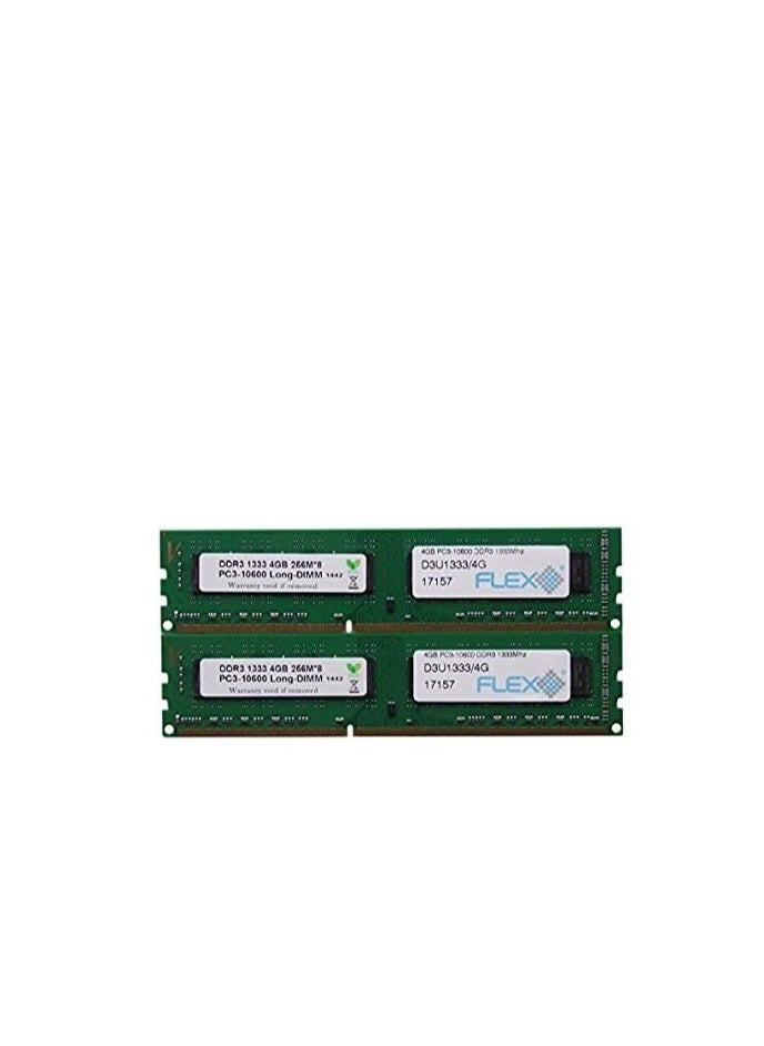 ماركة غير محددة مجموعة 8GB، 2 × 4GB 240-pin DIMM، DDR3 PC3-10600U، تصنيف مزدوج، وحدة ذاكرة RAM غير ECC  HMT351U6CFR8C-H9 , AH5523  - Image 3