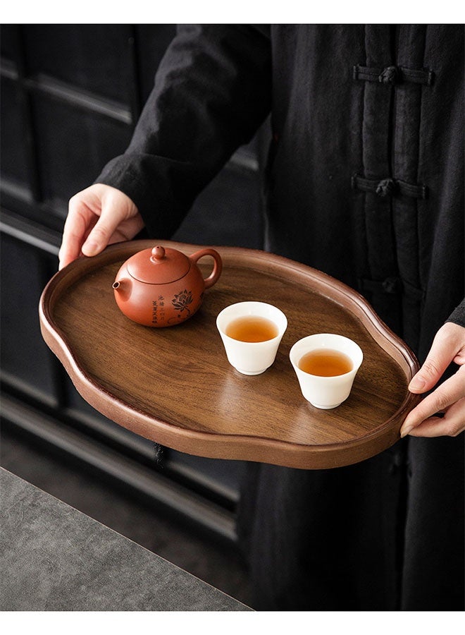 Bamboo Wood Tea Tray, Wooden Decorative Serving Tray, Tea Serving Tray, Coffee Set Tray, Snack and Afternoon Tea Saucer Tray, Food Storage Tray, Candlesticks Tray, Food Serving Platter, Coffee Utensils for Breakfast, Coffee, Tea, Dining Room, Office, Party, Table Centerpieces Decor - Image 5