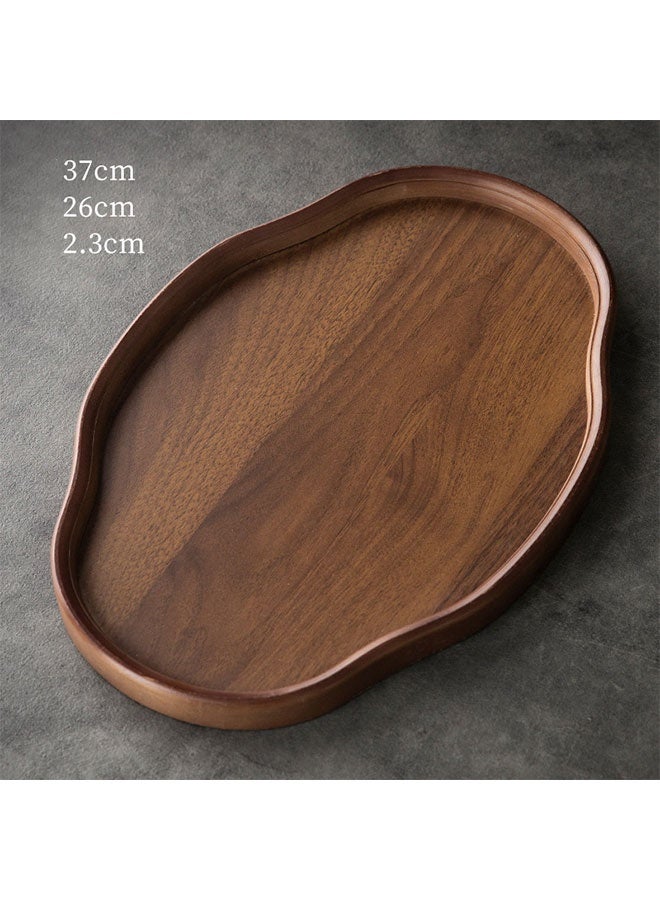 Bamboo Wood Tea Tray, Wooden Decorative Serving Tray, Tea Serving Tray, Coffee Set Tray, Snack and Afternoon Tea Saucer Tray, Food Storage Tray, Candlesticks Tray, Food Serving Platter, Coffee Utensils for Breakfast, Coffee, Tea, Dining Room, Office, Party, Table Centerpieces Decor - Image 4