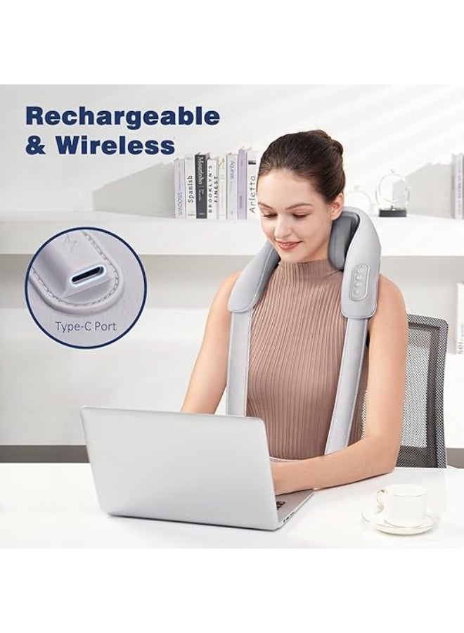 Neck and Back Massager with Heat – Electric 5D Deep Tissue Massage for Neck, Shoulders, Back – Pain Relief Wearable Massager - Image 4