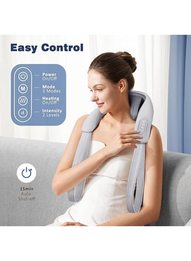 Neck and Back Massager with Heat – Electric 5D Deep Tissue Massage for Neck, Shoulders, Back – Pain Relief Wearable Massager - Image 3