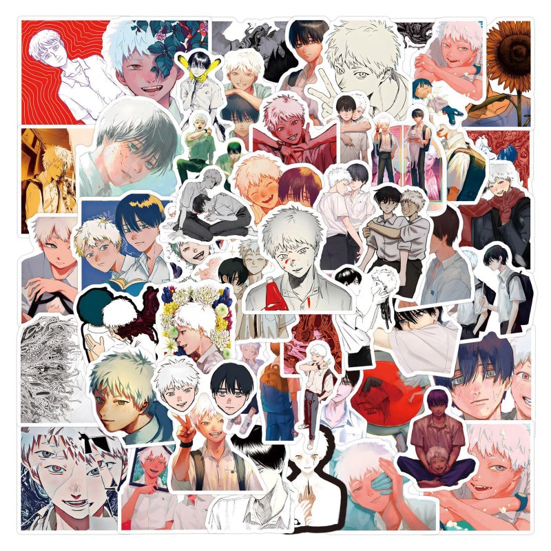 MINRAIN 50PCS The Summer Hikaru Died Stickers,Water Bottle Stickers Waterproof Vinyl Decals, Movie Anime Stickers for Laptop, Phone, Journal, Skateboard, Guitar, Bike (f) - Image 1