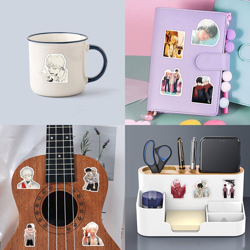 MINRAIN 50PCS The Summer Hikaru Died Stickers,Water Bottle Stickers Waterproof Vinyl Decals, Movie Anime Stickers for Laptop, Phone, Journal, Skateboard, Guitar, Bike (f) - Image 2