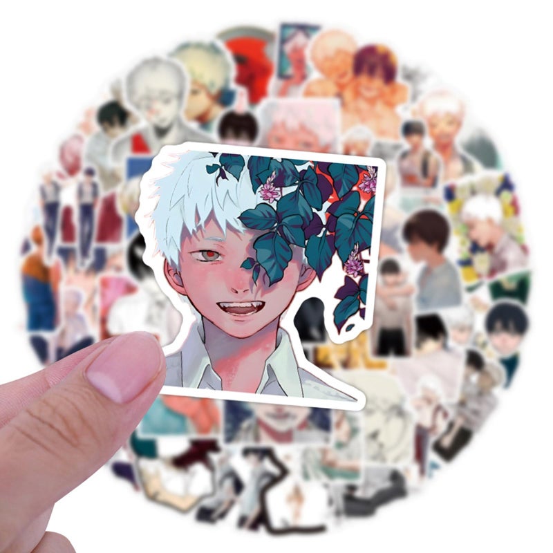 MINRAIN 50PCS The Summer Hikaru Died Stickers,Water Bottle Stickers Waterproof Vinyl Decals, Movie Anime Stickers for Laptop, Phone, Journal, Skateboard, Guitar, Bike (f) - Image 5