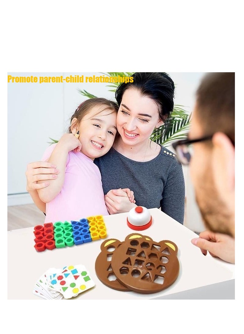 null - Shape Matching Game Color Shape Quick Matching Board Kids Learning Games Toys Sensory Educational Toy Parent-Child Interactive Battle Board Game - Image 1