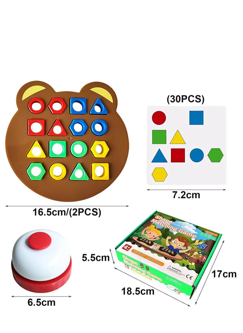 null - Shape Matching Game Color Shape Quick Matching Board Kids Learning Games Toys Sensory Educational Toy Parent-Child Interactive Battle Board Game - Image 1