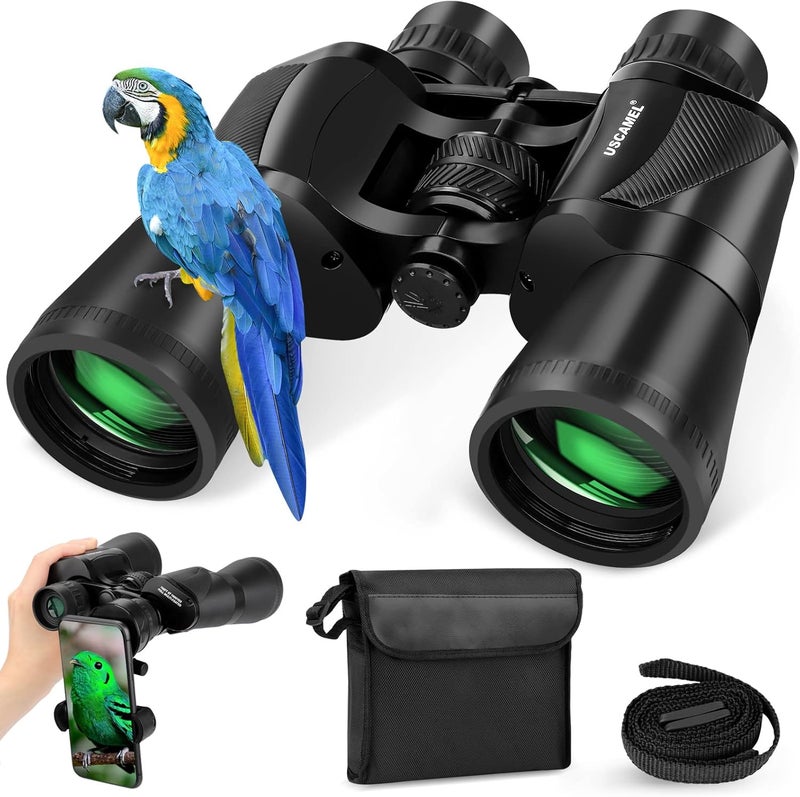 USCAMEL Professional Powerful Binoculars for Adults: Professional Binoculars 20 x 50 High Magnification – BaK-4 Prism and FMC Lens Binoculars with Telephone Adapter for Birdwatching Hiking - Image 1