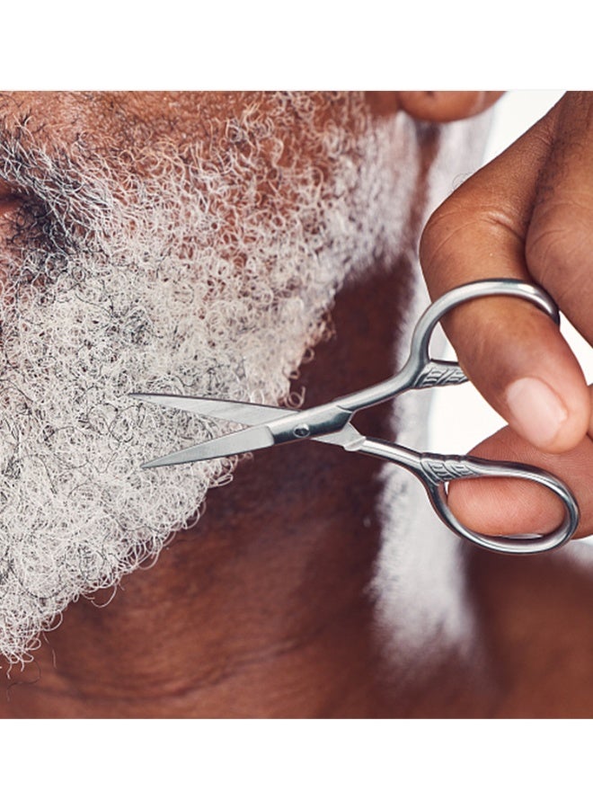 هاي هيلوك مجموعة عناية باللحى للمحترفين، فرشاة لحية مزدوجة الوجه، فرشاة بيضاوية، مشط مصنوع من الفولاذ المقاوم للصدأ ومقص لتصفيف لحى الرجال. - Image 5