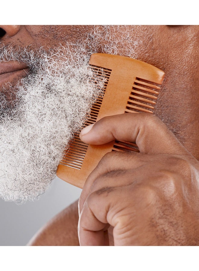 هاي هيلوك مجموعة عناية باللحى للمحترفين، فرشاة لحية مزدوجة الوجه، فرشاة بيضاوية، مشط مصنوع من الفولاذ المقاوم للصدأ ومقص لتصفيف لحى الرجال. - Image 4