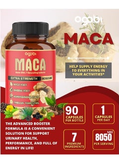 agobi Maca 7 In 1 Made With 7 Natural Ingredients 8050 MG Extra Strength - 90 Capsules  - Image 3