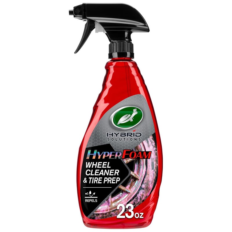 TurtleWax Turtle Wax Hybrid Solutions Hyper Foam Wheel & Tyre Cleaner, 680ml, Pack of 1, Colour Change Foaming Car Wheel Cleaner Removes Dirt, Iron & Break Dust to Prep for tyre Shine, Suitable for All Wheels - Image 1