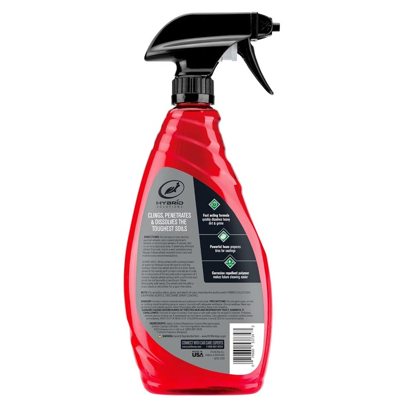 TurtleWax Turtle Wax Hybrid Solutions Hyper Foam Wheel & Tyre Cleaner, 680ml, Pack of 1, Colour Change Foaming Car Wheel Cleaner Removes Dirt, Iron & Break Dust to Prep for tyre Shine, Suitable for All Wheels - Image 2