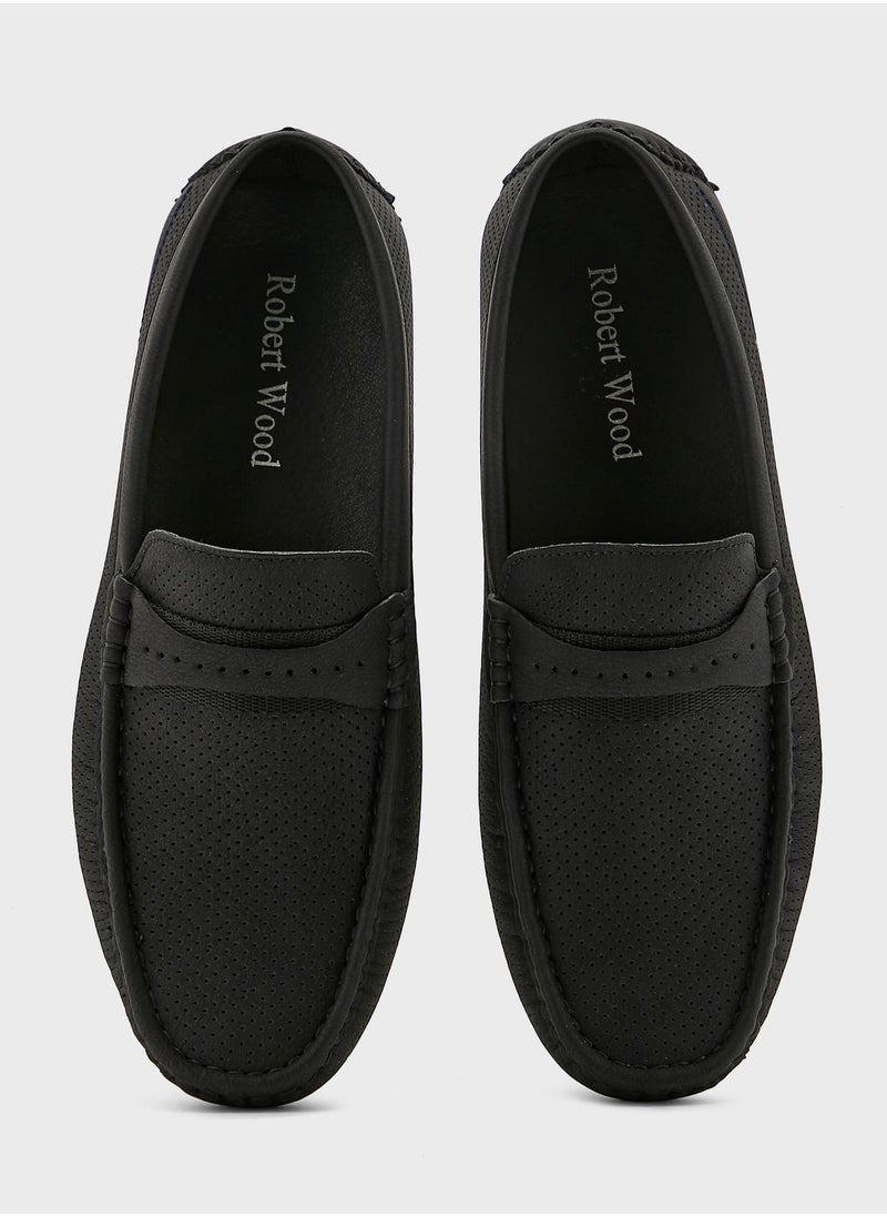 Robert Wood - Perforation Design Saddle Moccasins - Image 1