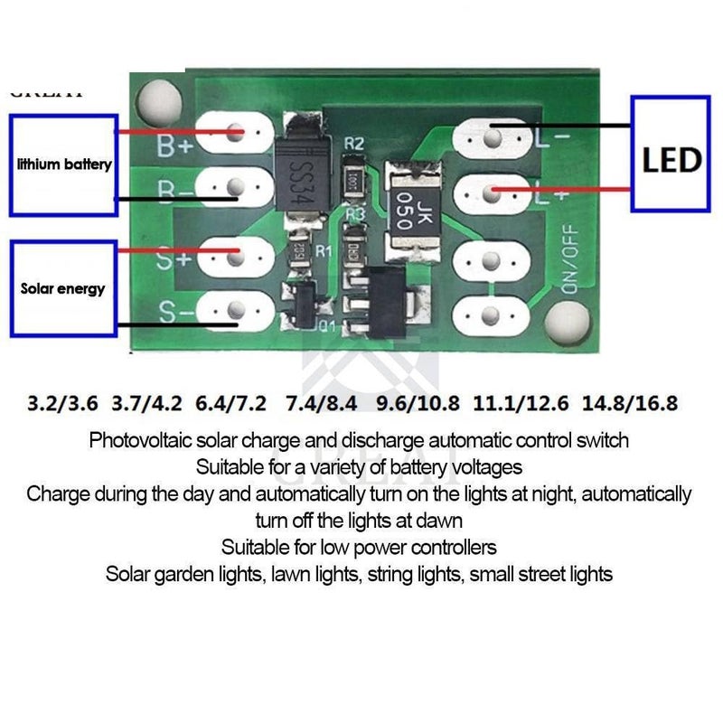 Solar Generator Charge Controller Auto Light Control Circuit Switch Lithium Charge Board DIY Courtyard Small Street Lamp - Image 3