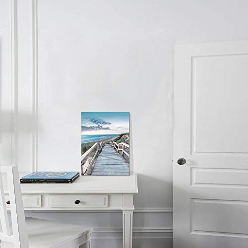 Hardy Gallery Beachside Wooden Path Wall Art: Bridge Boardwalk Stair Graphic Art on Wrapped Canvas for Wall Decor (12''x16'') - Image 3