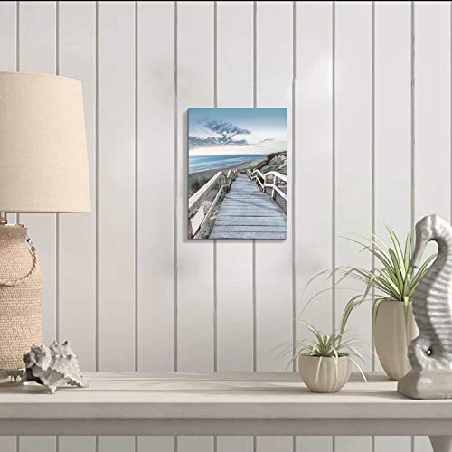 Hardy Gallery Beachside Wooden Path Wall Art: Bridge Boardwalk Stair Graphic Art on Wrapped Canvas for Wall Decor (12''x16'') - Image 5