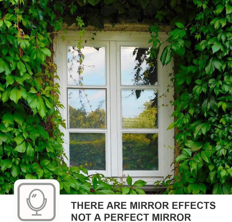 WPCTEV Reflective Window Film Mirror One Way Daytime Privacy Anti UV Static Cling Window Film Removable Decorative Screen Stickers Brown & Silver 6 Mil 17.5 Inch x 6.5 Feet - Image 2
