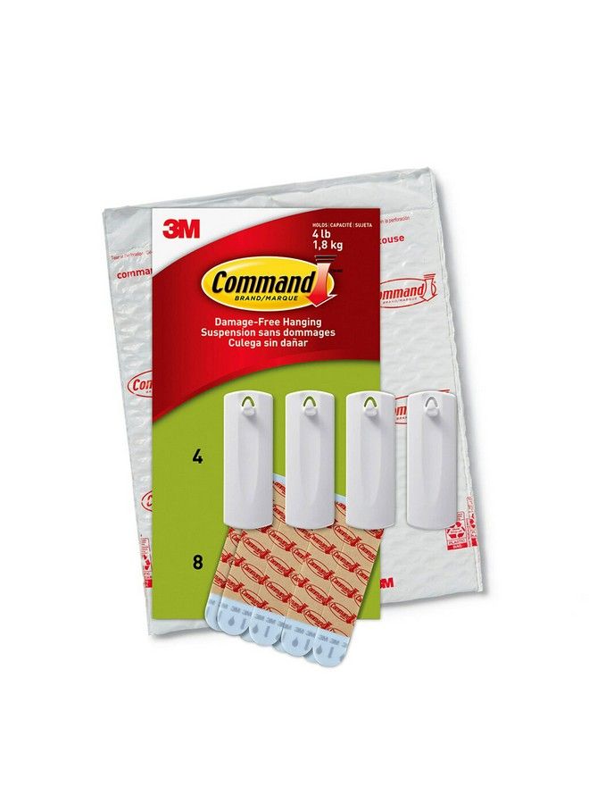 Command Command Sawtooth Picture Hangers Damage Free Hanging Frame Hangers No Tools Wall Hooks For Hanging Sawtooth Frames In Living Spaces 4 White Picture Frame Hangers And 8 Command Strips - Image 2