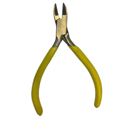 Ss Side Cutter Heavy YellowHalfOval Head with fine BevelFull Flush Cutter with Pointed Jaw pack of 1  - Image 1