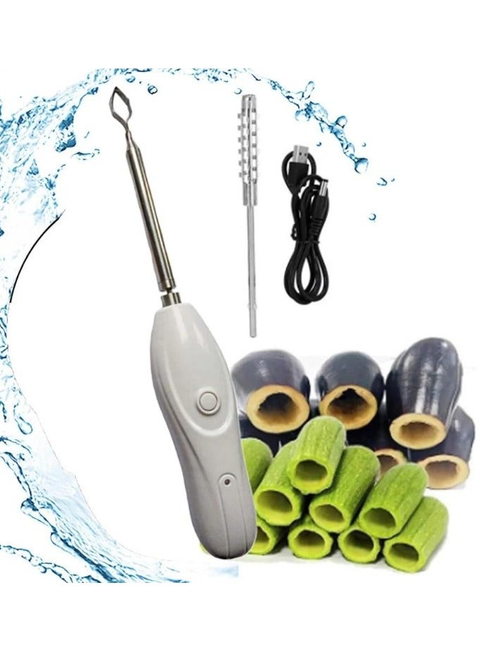 دينكس حفارة الكوسة والخضار الكهربائية متعددة الروؤس تعمل بالشحن - Image 2