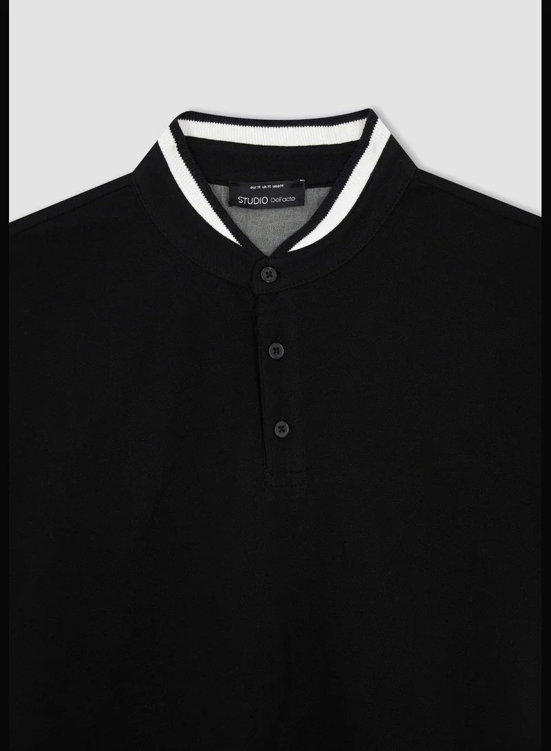 DeFacto Modern Fit Short Sleeve Judge Collar Polo Shirt