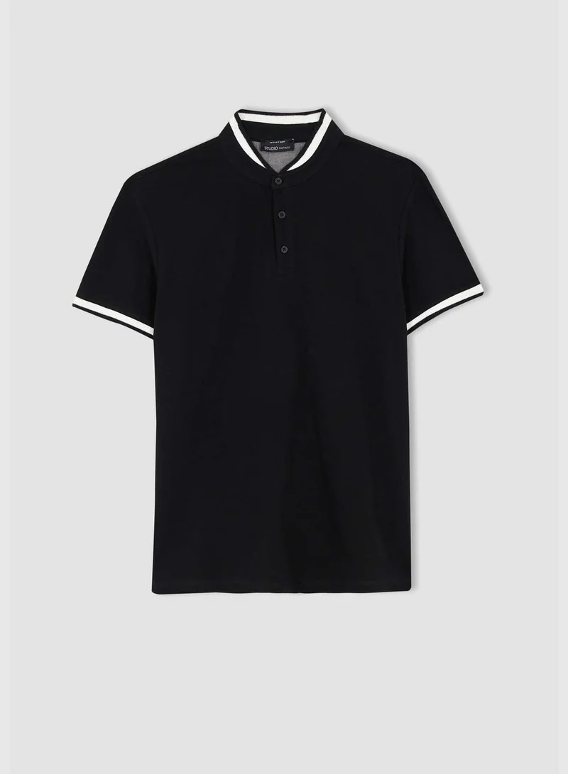 DeFacto Modern Fit Short Sleeve Judge Collar Polo Shirt