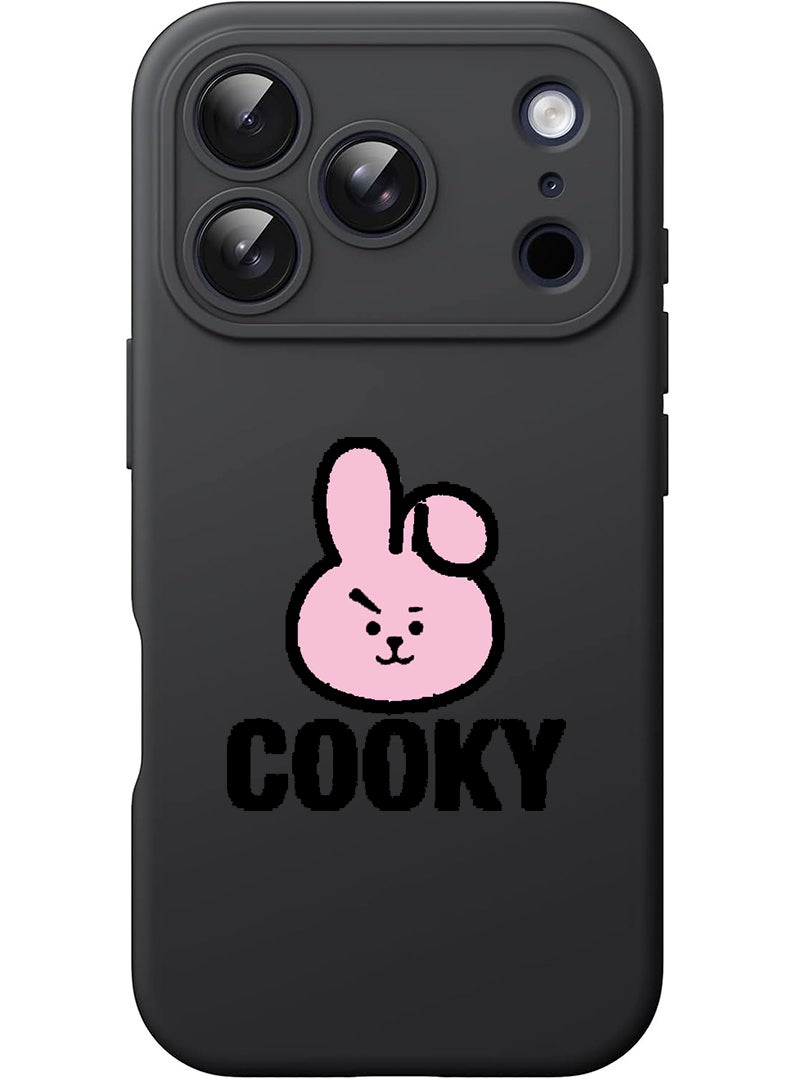 Theodor Protective Slim Fit Case Liquid Silicone Cover with Full Body Protection Anti-Scratch Shockproof Case For Apple iPhone 17 Pro Max (Black) Cooky - Image 1