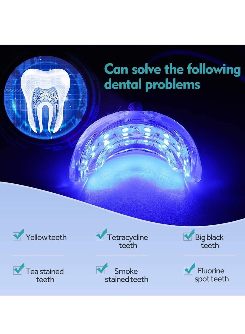 SYOSI ضوء تبييض الأسنان، ترقية جديدة، 16 ضوء LED لتسريع تبييض الأسنان، صينية فم، صواني ضوء معززة لتبييض الأسنان، متصلة بجهاز iPhone/Android/Type-C للاستخدام المنزلي - Image 5